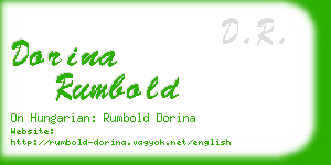 dorina rumbold business card